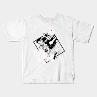 Nezuko Flower T-Shirt BACK Kids T-Shirt